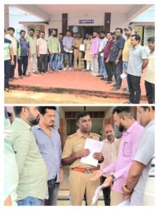 भाजपा राजहरा मंडल और खदान मजदूर संघ भिलाई संबंद्ध भारतीय मजदूर संघ द्वारा संयुक्त ज्ञापन थाना प्रभारी को सौंपकर राजहरा टाउनशिप में सीवरेज लाइन बीएसपी प्रबंधन द्वारा कार्य में लापरवाही से आदिवासी श्रमिकों की मृत्यु पर बीएसपी के जिम्मेदार अधिकारियों पर गैर-जमानती एवं एस टी एस सी एक्ट की धाराओं में एफ.आई.आर. कर गिरफ्तारी करने की मांग किया है।