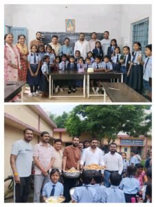 भाजपा नेता स्वाधीन जैन के जन्मदिवस के अवसर पर हुआ न्योता भोज, 212 बच्चों ने लिया भोजन का लाभ।